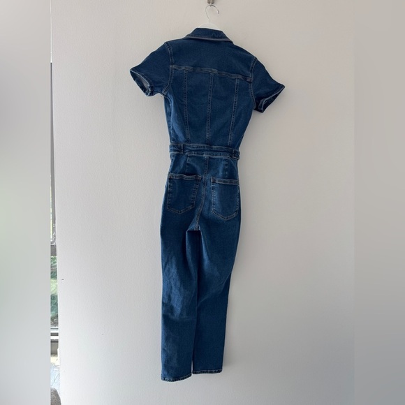 GOOD AMERICAN Fit For Success Dark Wash Jumpsuit XS - Picture 5 of 5